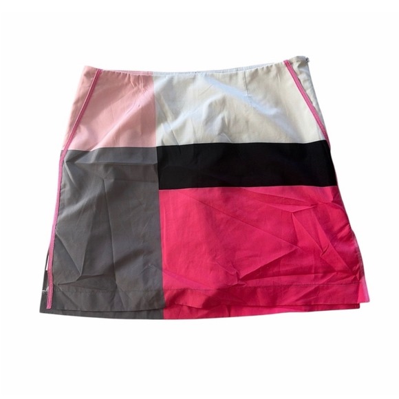 Golftini Pants - Golftini Four Square Pink Geometric Colorblock Athletic Golf Skort Womens Size 0